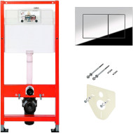 Инсталляция Tece Profil 9400412 для подвесного унитаза с кнопкой смыва Хром глянцевый Инсталляция Tece Profil 9400412 для подвесного унитаза с кнопкой смыва Хром глянцевый
