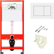 Инсталляция Tece Base 9400413 для подвесного унитаза с Белой кнопкой смыва Инсталляция Tece Base 9400413 для подвесного унитаза с Белой кнопкой смыва